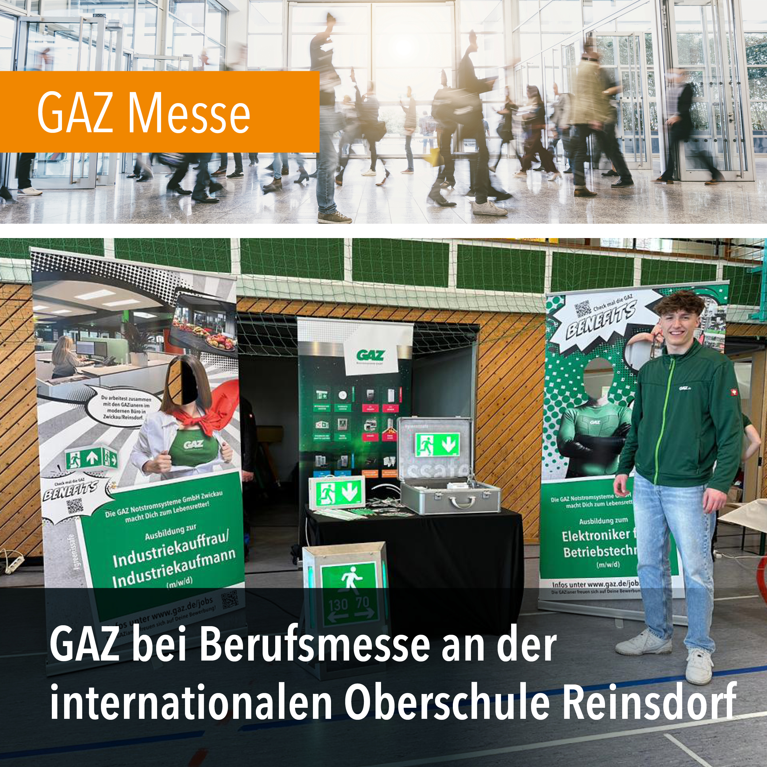 GAZ zeigt Schülerinnen und Schülern Ausbildungsmöglichkeiten bei Berufsmesse an der internationalen Oberschule Reinsdorf
