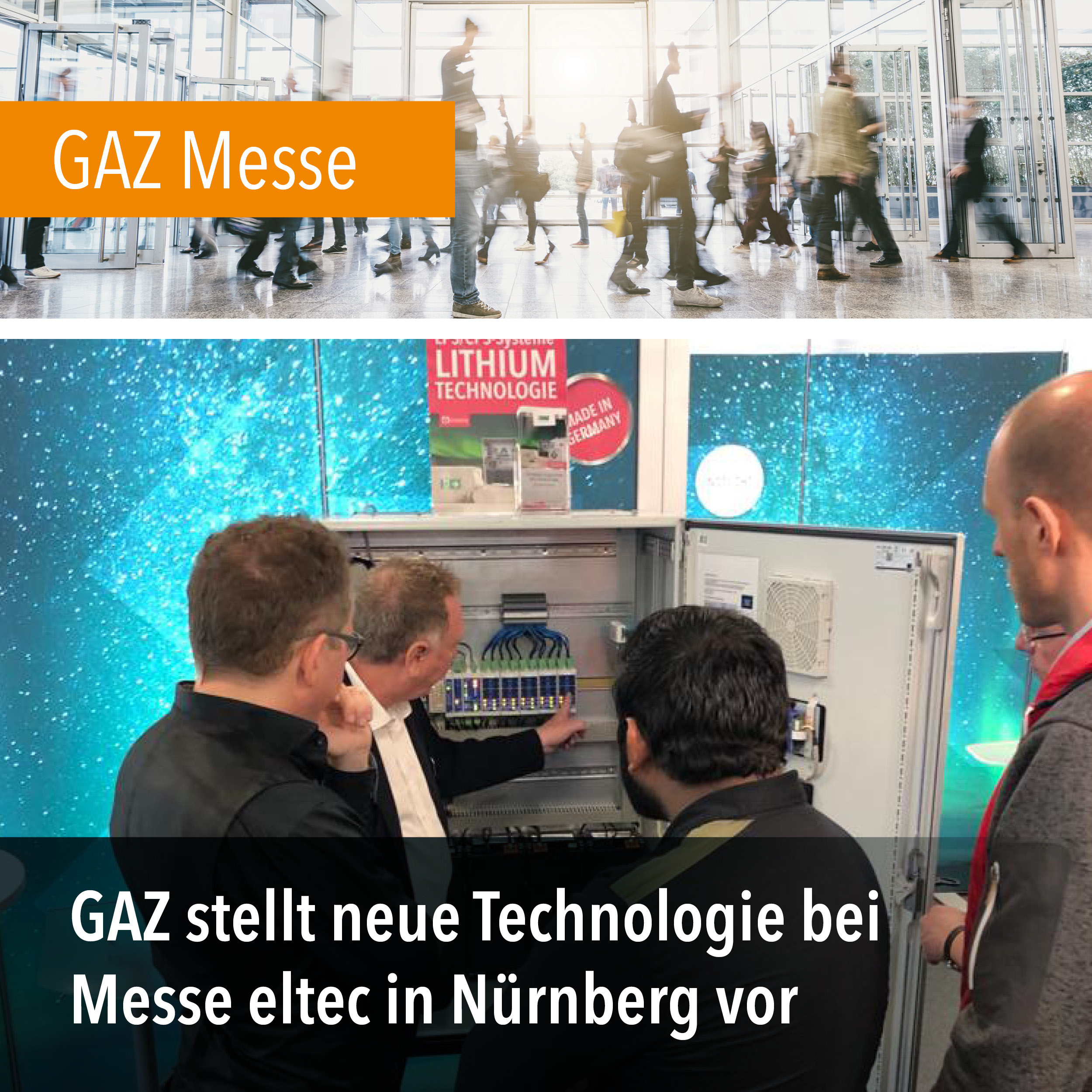 GAZ stellt neue Technologie bei Messe eltec in Nürnberg vor