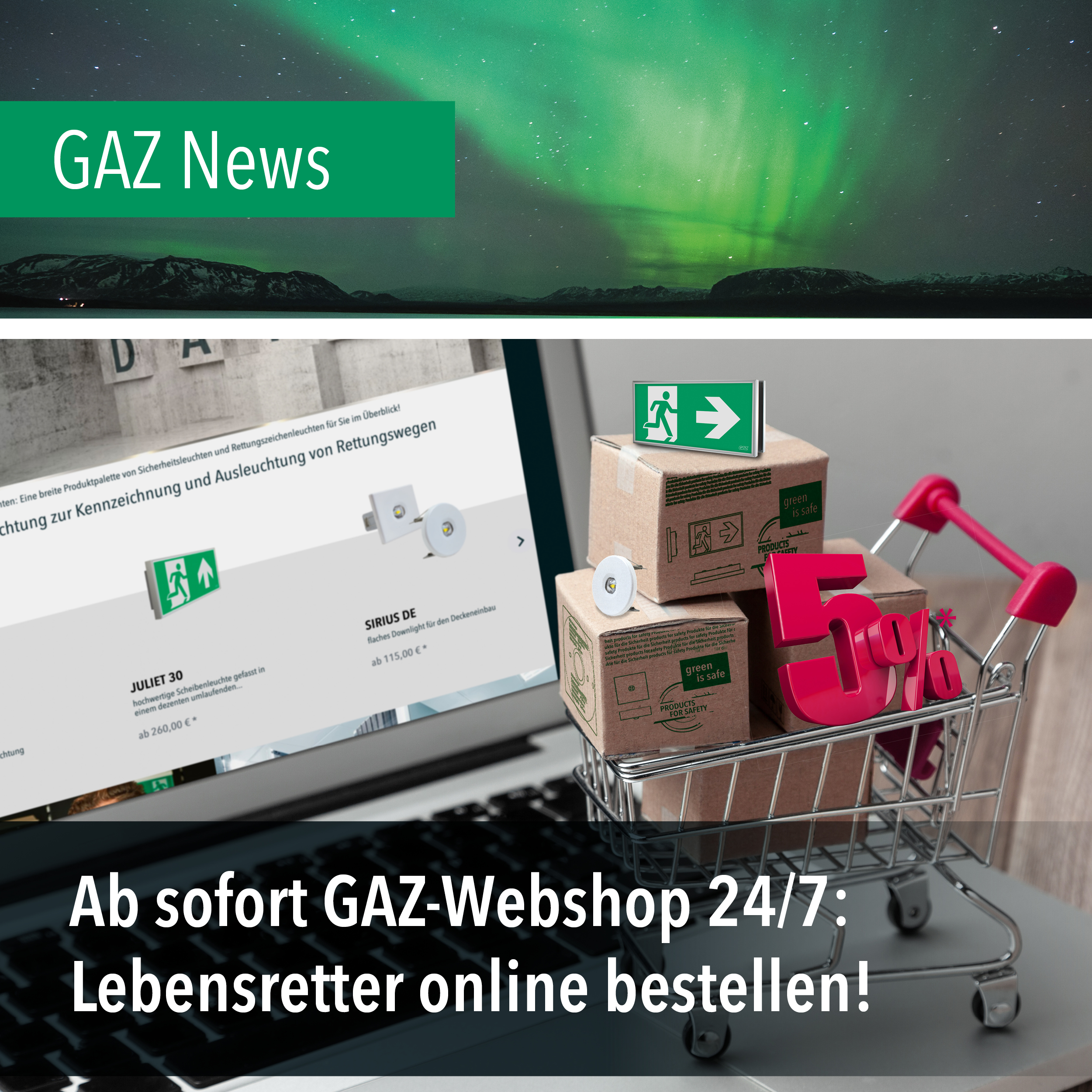 GAZ-News: Lebensretter ab sofort 24/7 online bestellen!